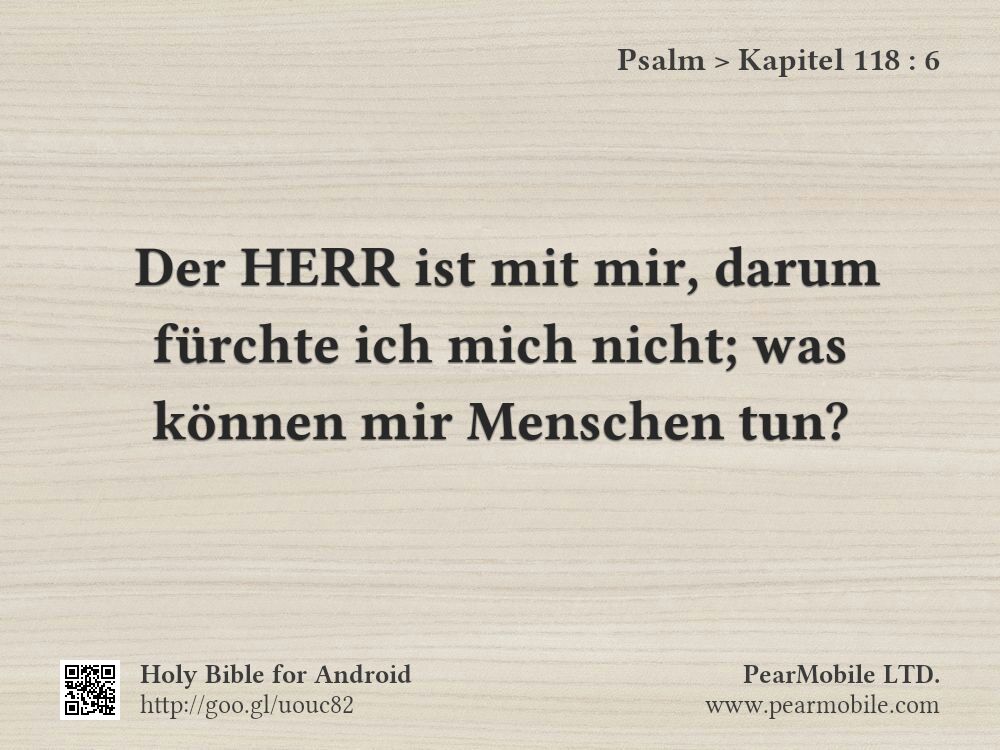 Psalm, Kapitel 118:6